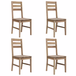vidaXL Sedie da Pranzo 4 pz in Legno Massello di Acacia - Vista aggiuntiva 2
