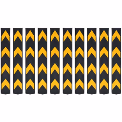 Colore: Giallo e nero Materiale: Gomma Dimensioni: 80 x 10 cm (L x L) Sei fori di montaggio incassati Molto visibile La conse ...