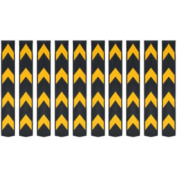 Vidaxl - Protezioni Angolari Riflettenti 10 pz in Gomma 80 cm 89851