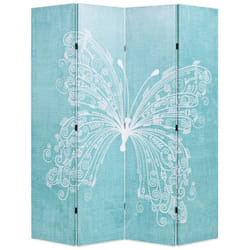 Paravento Pieghevole 160x170 cm Stampa Farfalla Blu Vidaxl 727191
