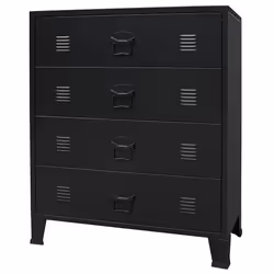 Cassettiera in Metallo in Stile Industriale 78x40x93 cm Neracod mxl 73278 - Vista aggiuntiva 2