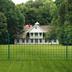 Recinzione da giardino o patio in acciaio e pvc verde resistente varie misure dimensioni: 20x0.8m/76x63mm