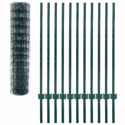 vidaXL Set Recinzione Euro 20x1,2 m in Acciaio Verde - Vista aggiuntiva 3