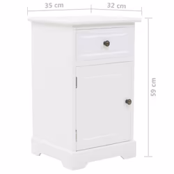 VidaXL 245757 comodino Bianco - Vista aggiuntiva 8