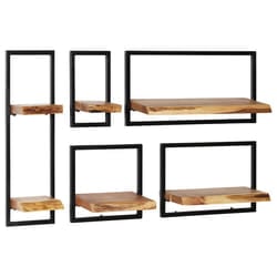 VidaXL 246014 scaffale Legno di acacia, Acciaio