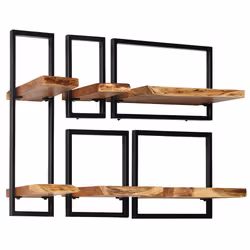 VidaXL 246014 scaffale Legno di acacia, Acciaio - Vista aggiuntiva 3