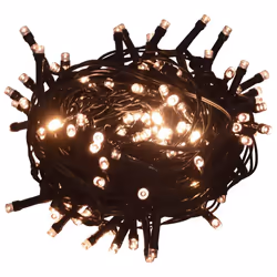 vidaXL Stringa di Luci con 1000 LED 60 m 8 Effetti Luce IP44 Bianco Caldo - Vista aggiuntiva 2