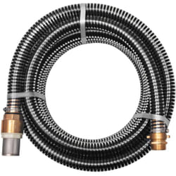Tubo di Aspirazione con Connettori in Ottone 10 m 25 mm Nero Vidaxl 937036