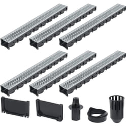 Canalette di Drenaggio 6 pz Acciaio Zincato 6 m
