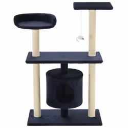vidaXL Albero per Gatti con Tiragraffi in Sisal 95 cm Blu Scuro - Vista aggiuntiva 3