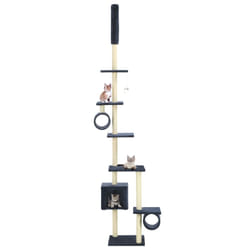 vidaXL Albero per Gatti con Pali Tiragraffi in Sisal 260 cm Blu Scuro