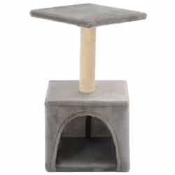 vidaXL Albero per Gatti con Tiragraffi in Sisal 55 cm Grigio - Vista aggiuntiva 3