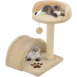 Tiragraffi per gatti, Albero per Gatti con Tiragraffi in Sisal 40 cm Beige e Marrone Vidaxl