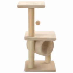 vidaXL Albero per Gatti con Tiragraffi Sisal 65 cm Beige - Vista aggiuntiva 3