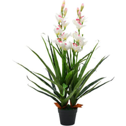 Vidaxl - Orchidea Cymbidium Artificiale con Vaso 100 cm Verde