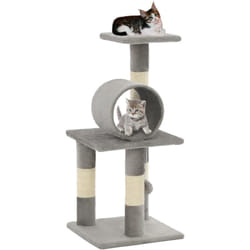 Tiragraffi per gatti, Albero per Gatti con Tiragraffi in Sisal 65 cm Grigio Vidaxl