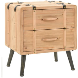 Comodino da Camera da Letto, Tavolino da notte in Legno Massello di Abete 50x35x57 cm Vidaxl
