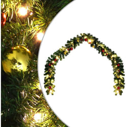 Vidaxl - Decorazione Natalizia, Ghirlanda di Natale Decorata con Palline e Luci a led 10 m 6768