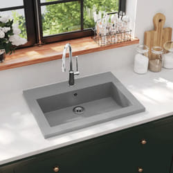 Vidaxl - Lavabo, Lavandino in Granito 600x450x120 mm Grigio 7819
