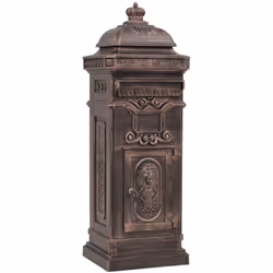 vidaXL Cassetta della Posta in Alluminio Inossidabile Vintage Bronzo - Vista aggiuntiva 2
