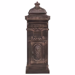 vidaXL Cassetta della Posta in Alluminio Inossidabile Vintage Bronzo - Vista aggiuntiva 3