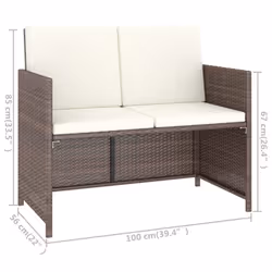 VidaXL 43904 set mobili da esterno - Vista aggiuntiva 8