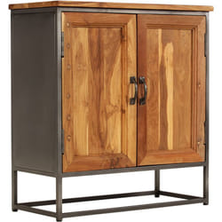 Credenza, Madia per salotto in Teak Recuperato e Acciaio 65x30x70 cm Vidaxl
