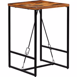 Questo tavolo da bar in legno trasuda uno stile industriale e costituirà un'aggiunta distintiva alla vostra cucina, sala da p ...
