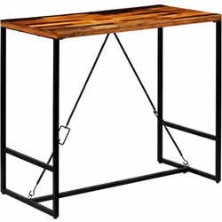 Questo tavolo da bar in legno trasuda uno stile industriale e costituirà un'aggiunta distintiva alla vostra cucina, sala da p ...