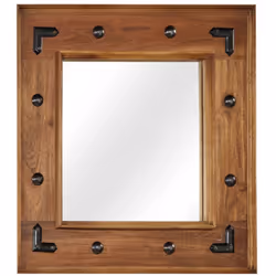 Questo specchio in legno, con una cornice in legno massello di acacia, emana un fascino vintage e costituirà una decorazione ...