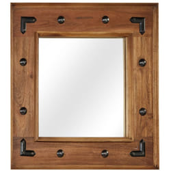 Vidaxl - Specchio in Legno Massello di Acacia 50x50 cm 698530