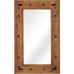 Vidaxl - Specchio in Legno Massello di Acacia 50x80 cm