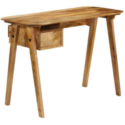 Scrivania da Studio, Tavolo Porta pc per Computer in Legno Massello di Mango 110x50x76 cm Vidaxl