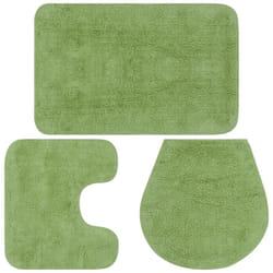 Vidaxl - Set Tappetini per Bagno 3 pz in Tessuto Verde 21958
