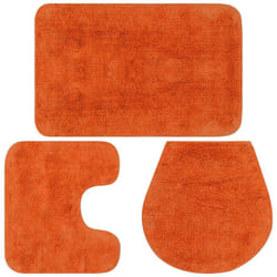 Vidaxl - Set Tappetini per Bagno 3 pz in Tessuto Arancione 73245