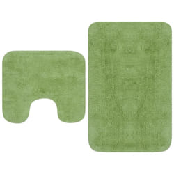 Vidaxl - Set Tappetini per Bagno Set 2 pz in Tessuto base antiscivolo vari colori colore : verde