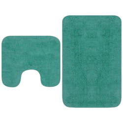 Vidaxl - Set Tappetini per Bagno Set 2 pz in Tessuto base antiscivolo vari colori colore : turchese