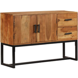 Vidaxl - Credenza Marrone 110x30x70 cm in Legno Massello di Acacia