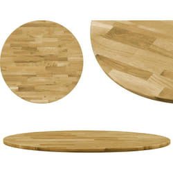 Vidaxl - Piano del Tavolo, Vassoi da tavola Legno Massello di Rovere Circolare 23mm 700mm