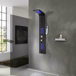 Vidaxl - Pannello Doccia in Alluminio 20x44x130 cm Nero 22904