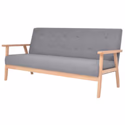 VidaXL 275177 set di mobili per soggiorno Grigio chiaro Legno - Vista aggiuntiva 2