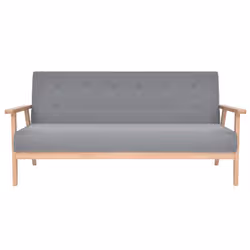 VidaXL 275177 set di mobili per soggiorno Grigio chiaro Legno - Vista aggiuntiva 3