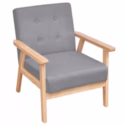 VidaXL 275177 set di mobili per soggiorno Grigio chiaro Legno - Vista aggiuntiva 4
