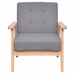 VidaXL 275177 set di mobili per soggiorno Grigio chiaro Legno - Vista aggiuntiva 5