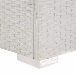 VidaXL 43951 sedia da esterno Salone Seduta imbottita Rattan sintetico, Acciaio Nero, Bianco - Vista aggiuntiva 5