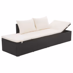 VidaXL 43953 letto per esterni Nero, Crema, Bianco - Vista aggiuntiva 4