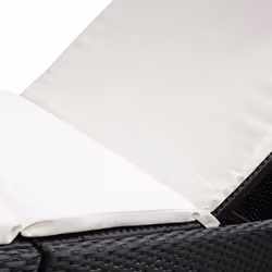 VidaXL 44134 sedia da esterno Salone Seduta imbottita Polietilene, Malacca, Acciaio Nero, Crema, Bianco - Vista aggiuntiva 6