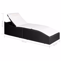 VidaXL 44134 sedia da esterno Salone Seduta imbottita Polietilene, Malacca, Acciaio Nero, Crema, Bianco - Vista aggiuntiva 7