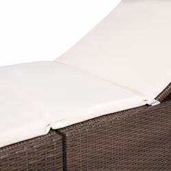VidaXL 44135 sedia da esterno Salone Seduta imbottita Polietilene, Malacca, Acciaio Marrone, Crema, Bianco - Vista aggiuntiva 5