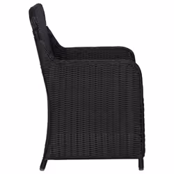 VidaXL 44146 sedia da esterno Terrazzo Seduta imbottita Poliestere Nero, Grigio - Vista aggiuntiva 4